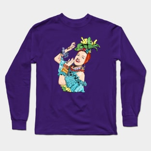 Carmen Miranda in Technicolor Long Sleeve T-Shirt